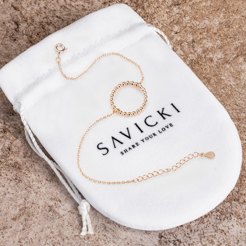 Bransoletka koło Savicki: srebrna pozłacana